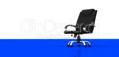3D - Chefsessel / Bürostuhl auf blau