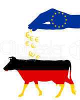 Deutsche Kuh mit EU Geld