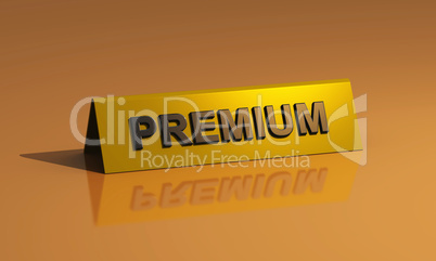 Premium Schild - Gold auf braun