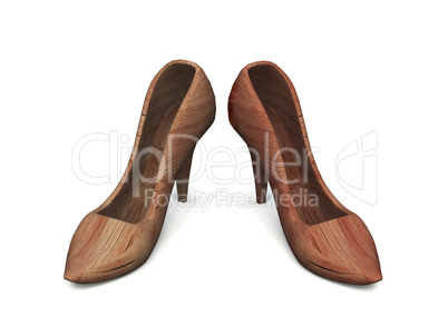 3D Holz Damenschuhe - Wood Concept