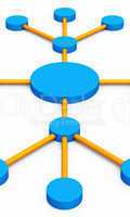 Soziales Netzwerk - Marketing - blau orange 01