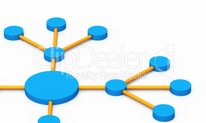 Soziales Netzwerk - Marketing - blau orange 02