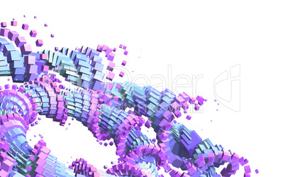 3D- Abstrakt Rotation - Blau Lila