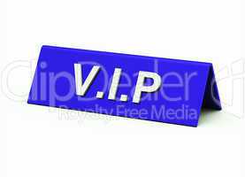 Blue VIP Sign - isolated