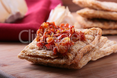 Wheat crackers with spice.