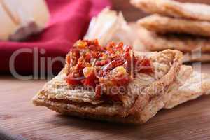 Wheat crackers with spice.