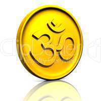 3D - Golden OM sign talisman