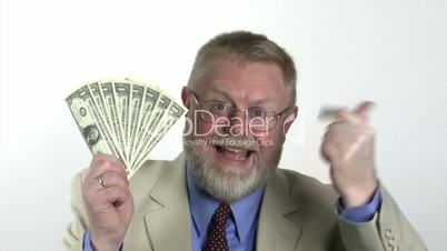 Geschäftsmann mit Dollars