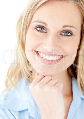 Portrait of a beautiful businesswoman smiling at the camera