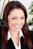 Portrait of a beautiful businesswoman smiling at the camera