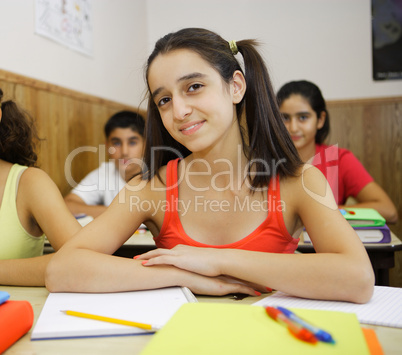 students sitting in classroom