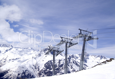 Ropeway at ski resort