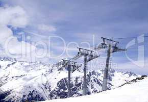 Ropeway at ski resort