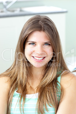 Portrait of a beautiful woman at home