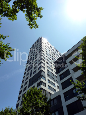 Skyscraper surrounded by trees