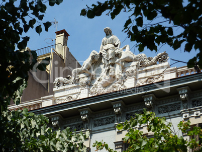 Sculpture on a roof