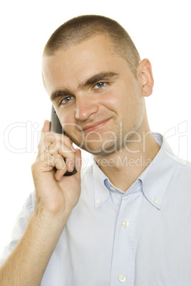 businessman talking on phone