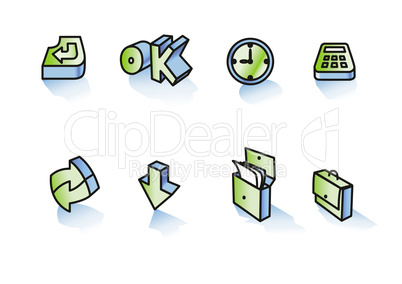 set of business icons