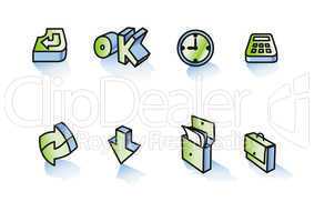 set of business icons