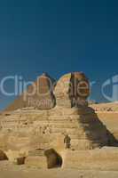 Sphinx and pyramid