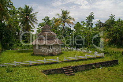 Cottage in tropical forest