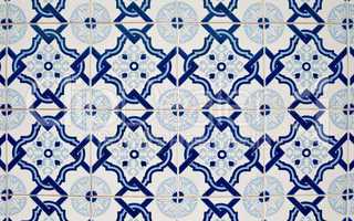 Traditional Portuguese glazed tiles