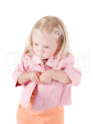 Little girl in studio