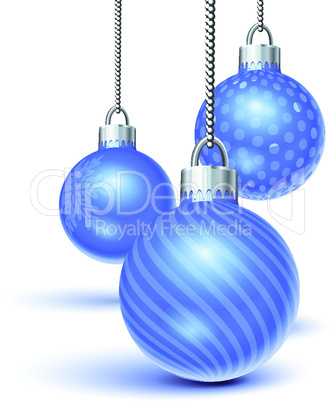 Blue christmas ornaments