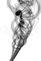 Abstract black smoke swirl