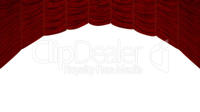 Arc shaped Red Curtain