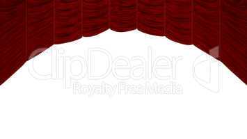 Arc shaped Red Curtain