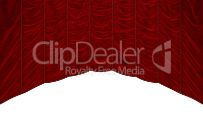 Bordeaux Red Curtain isolated