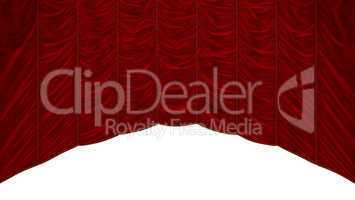 Bordeaux Red Curtain isolated