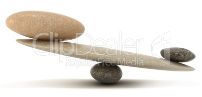 Pebble stability scales with large and small stones