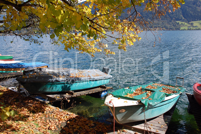 Boats in autumn