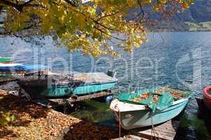 Boats in autumn