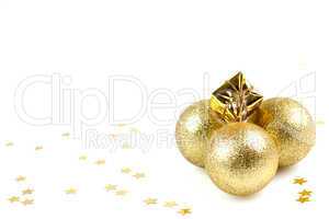 goldene Weihnachtskugeln/ golden christmas balls