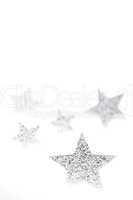 silberne Weihnachtssterne / silver christmas stars