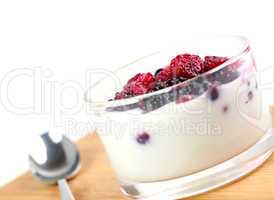 Joghurt und Früchte/ yoghurt and fruits
