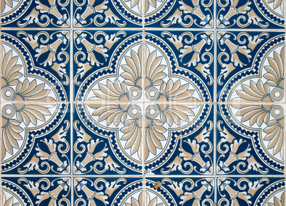 Traditional Portuguese glazed tiles