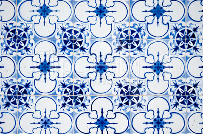 Traditional Portuguese glazed tiles