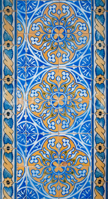 Traditional Portuguese glazed tiles