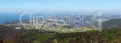 Coast villages in Asturias panoramic