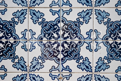 Traditional Portuguese glazed tiles