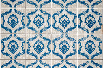 Traditional Portuguese glazed tiles