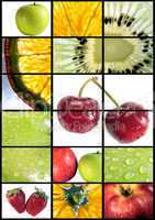 Vertical fruits composition