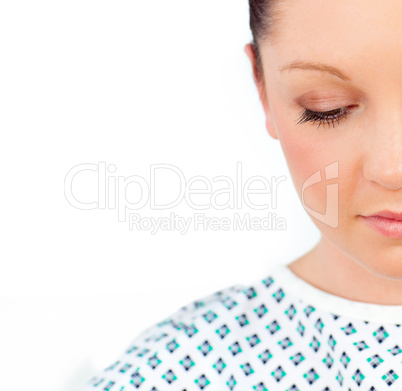 Close-up of a dejected patient