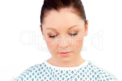 Close-up of a downcast patient