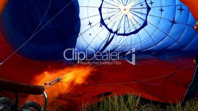 Blow up balloon with gas jet burner