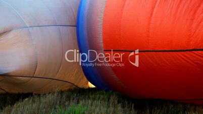 Two Hot air balloon blow up before start